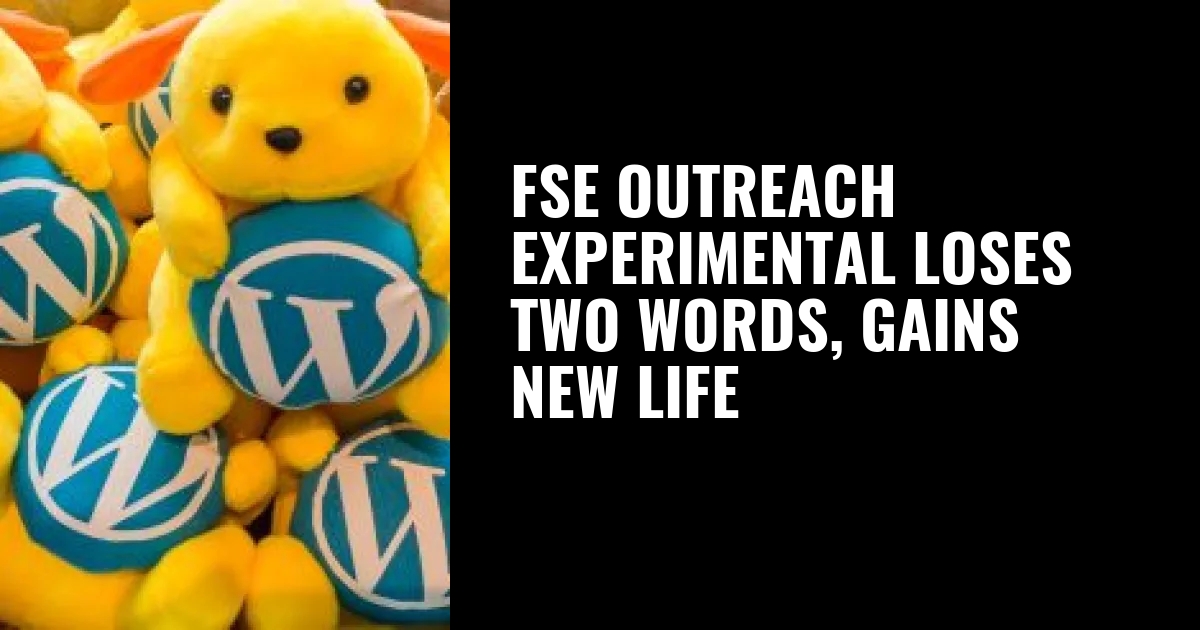 FSE Outreach Experimental Loses Two Words, Gains New Life