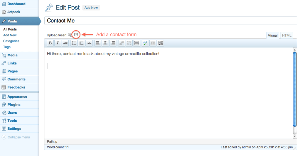 Jetpack 1.3 Released: Contact&nbsp;Forms