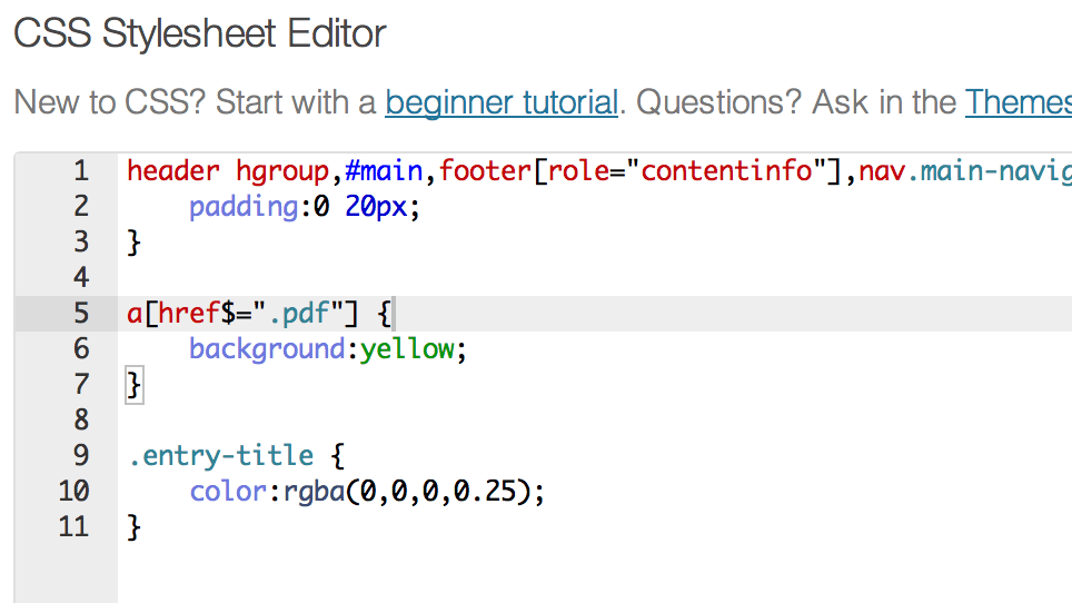 Jetpack 1.7: Custom&nbsp;CSS