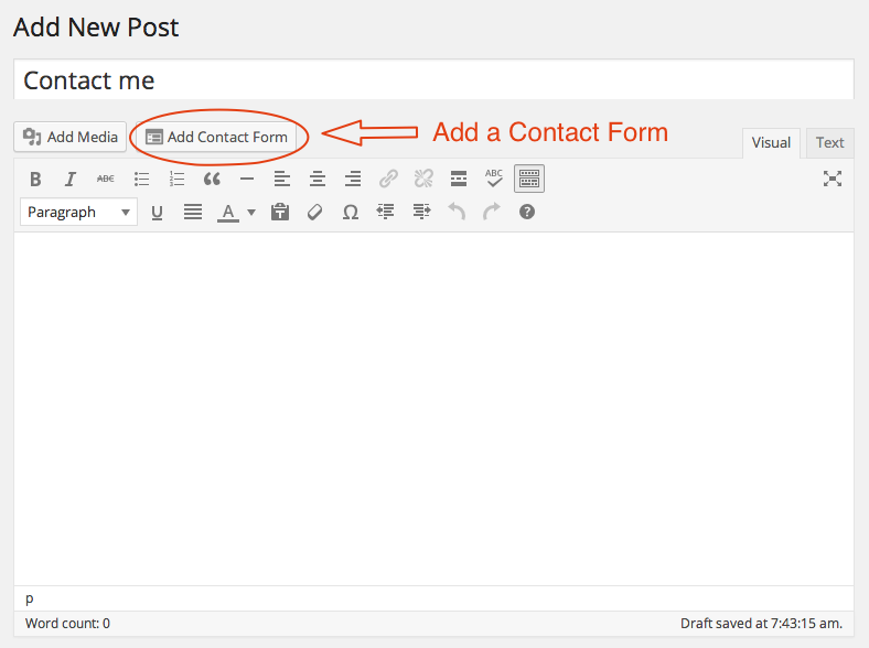 Add a Contact Form