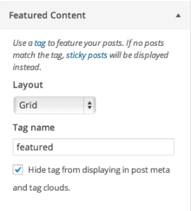 Featured Content Settings