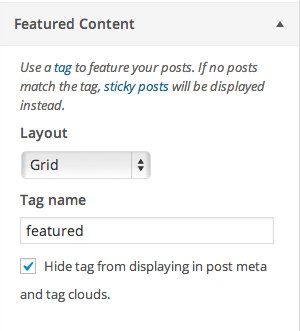 Featured Content Settings