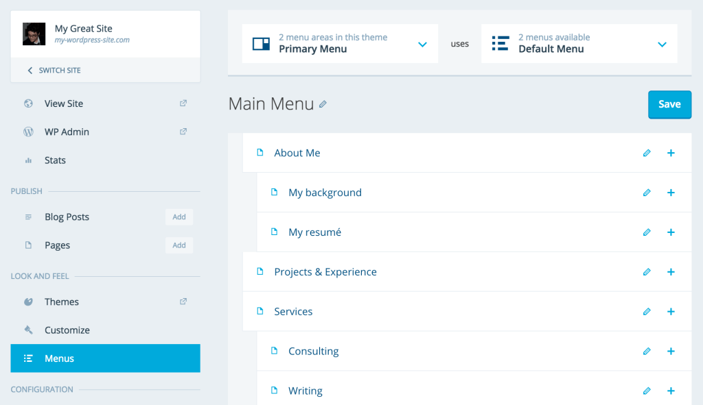 Jetpack 3.5: Menu Management