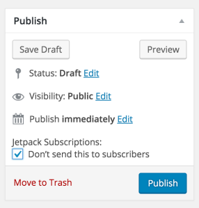Jetpack Subscriptions Options