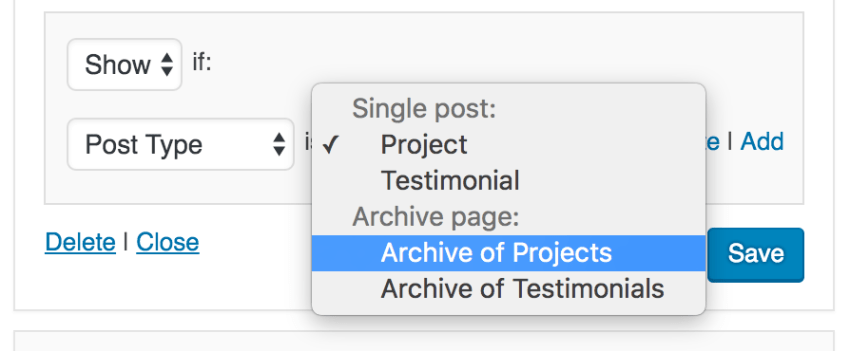 Widget Visibility UI