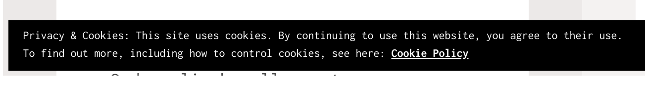EU cookie banner on jetpack site