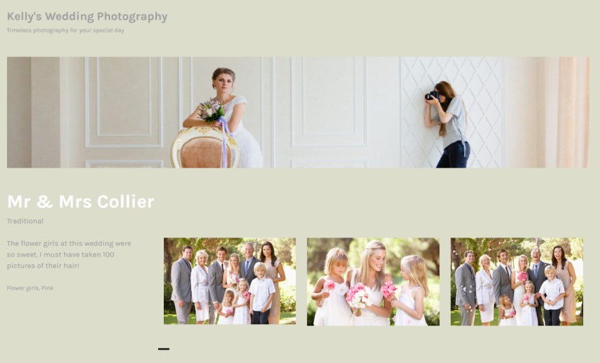 Portfolio project page using Champagne customized Orvis theme 