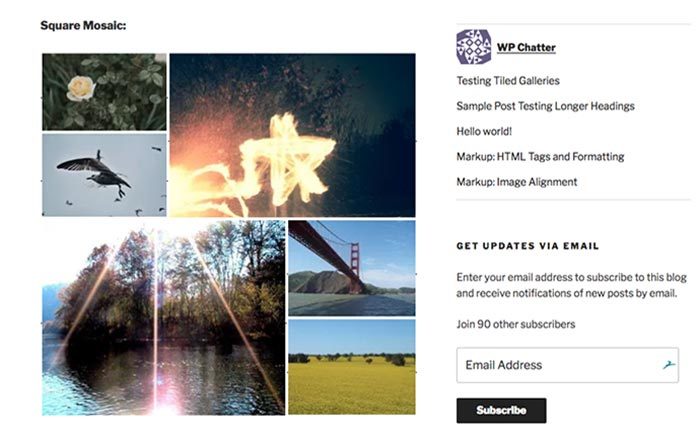 One gallery display option in Jetpack