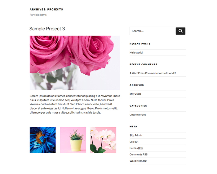 A portfolio archive
