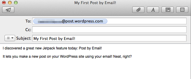 Post by email on the go with Jetpack