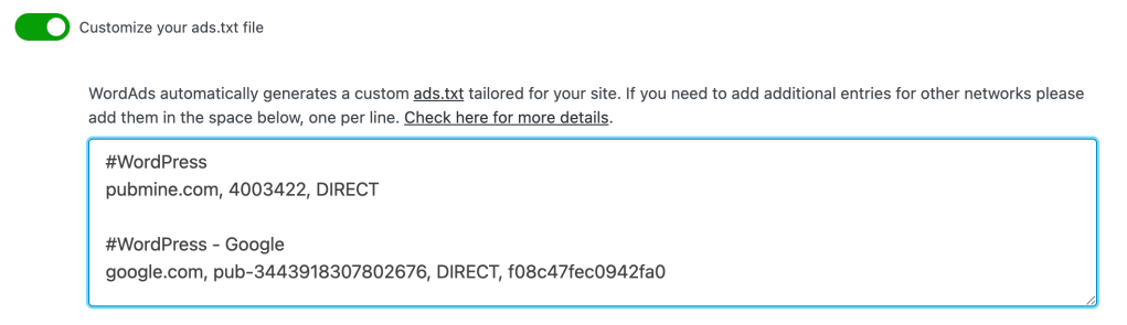 Customize your ads.txt file - Jetpack Monetize