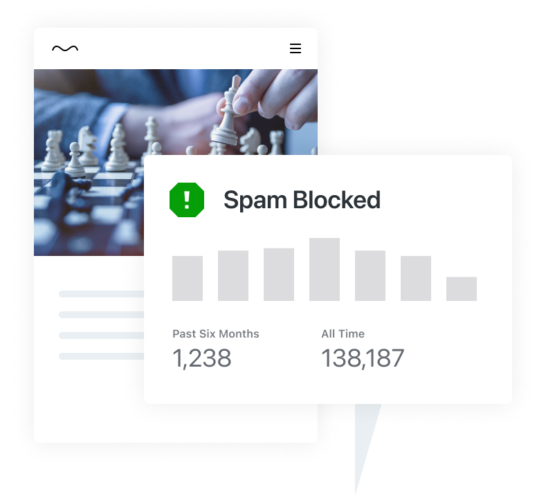 Akismet filtering spam from WordPress comments and forms