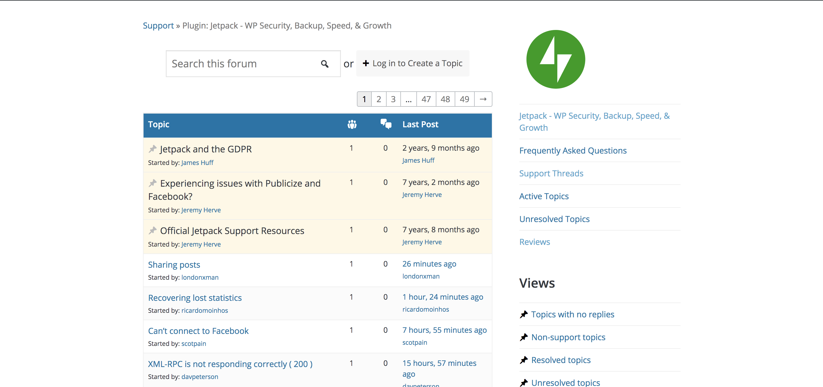 support resources for Jetpack