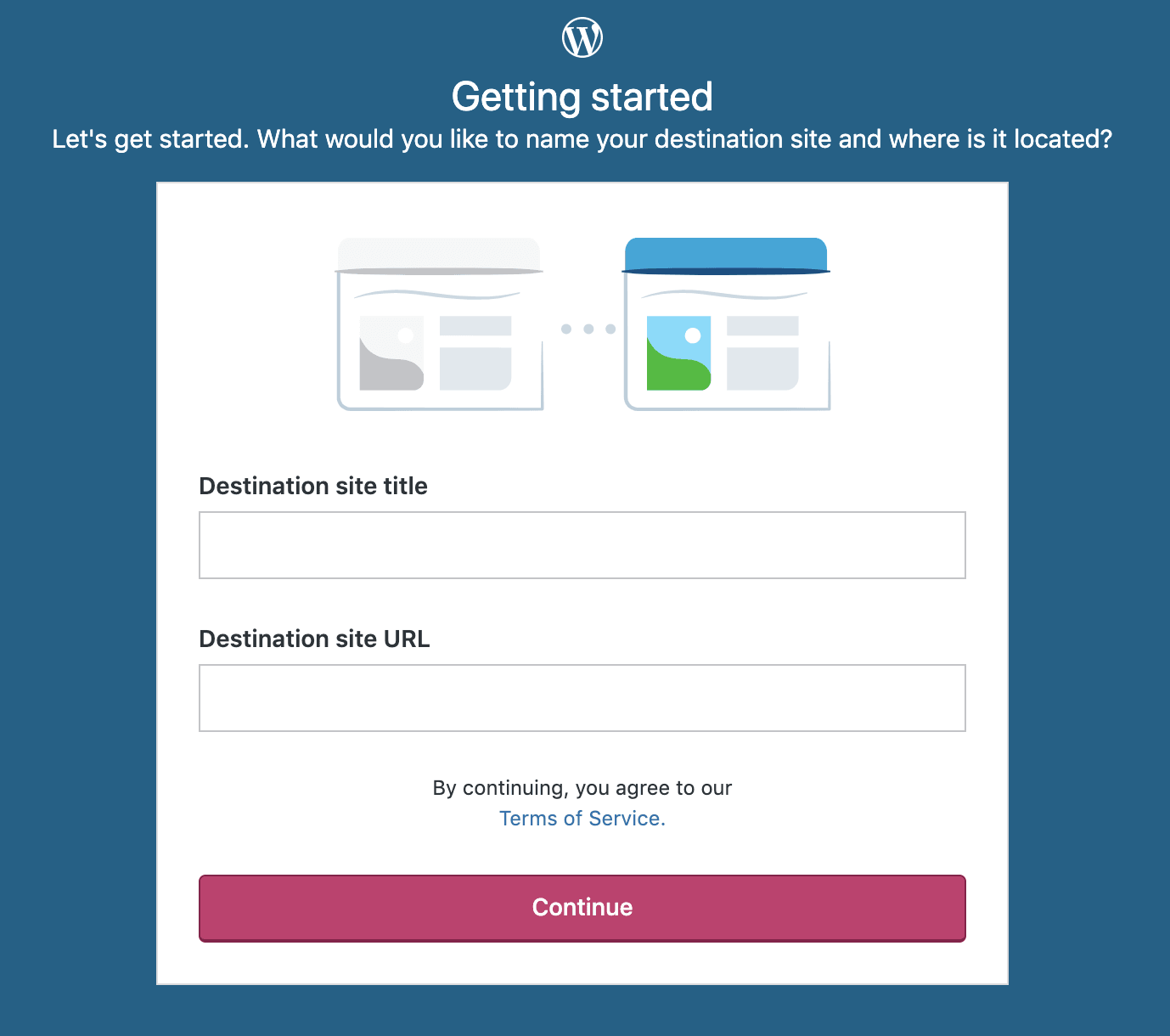 Getting Started window for cloning with Jetpack Backup
