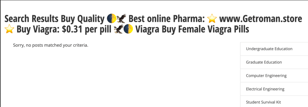 Example of injected spam 