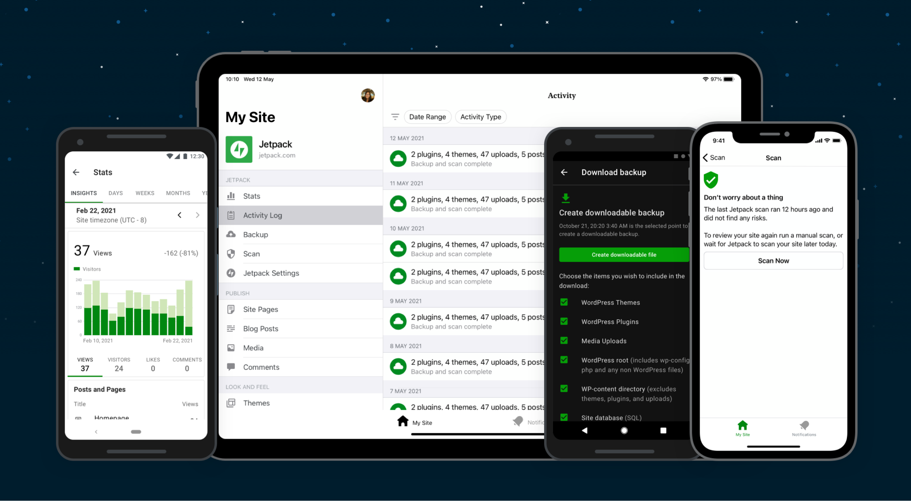 Jetpack mobile app on several screens