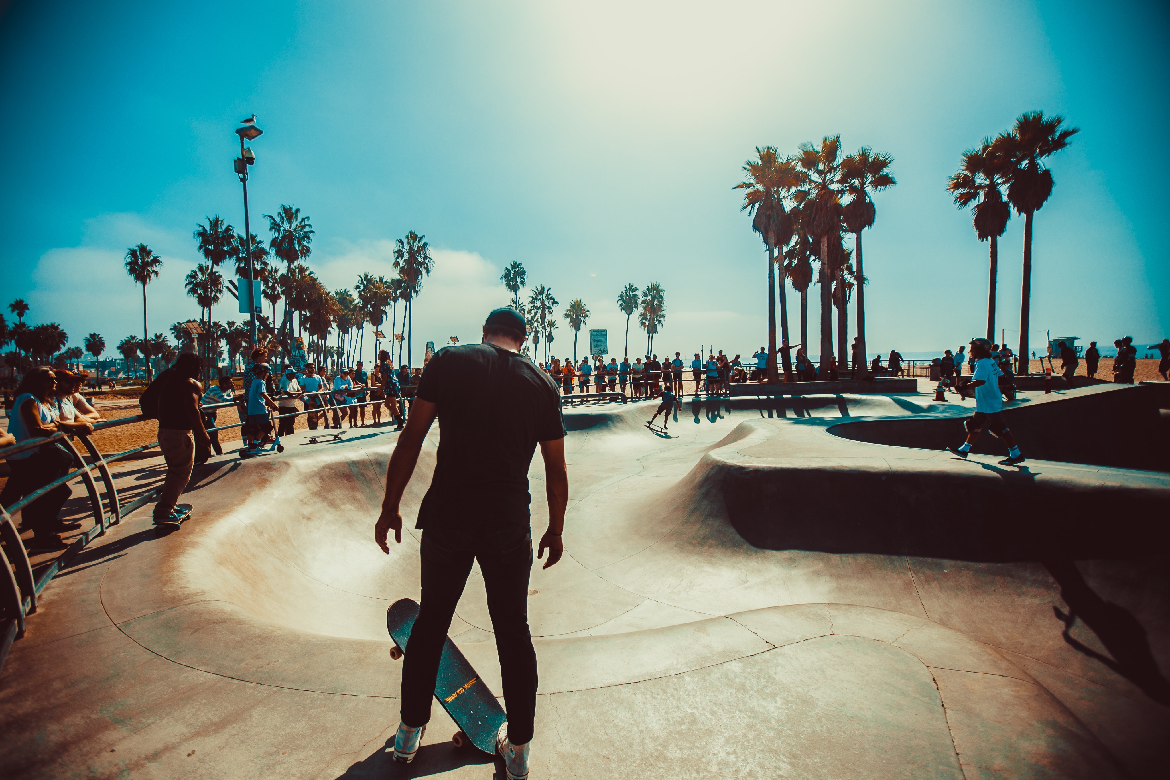 skateboarder at a skate park