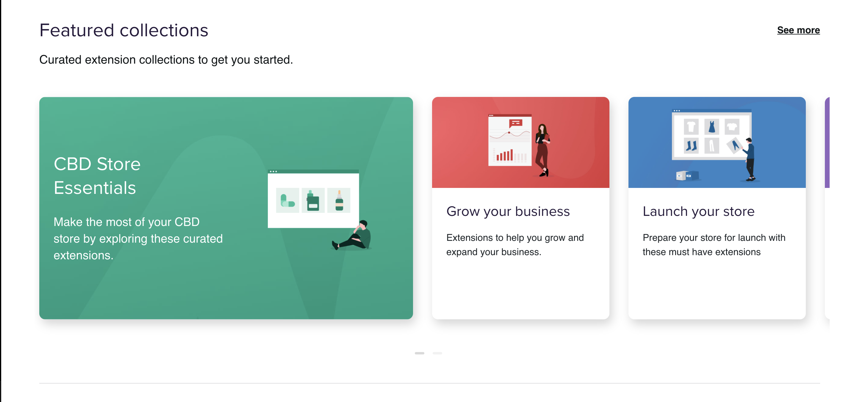 the WooCommerce Marketplace featured extension collections