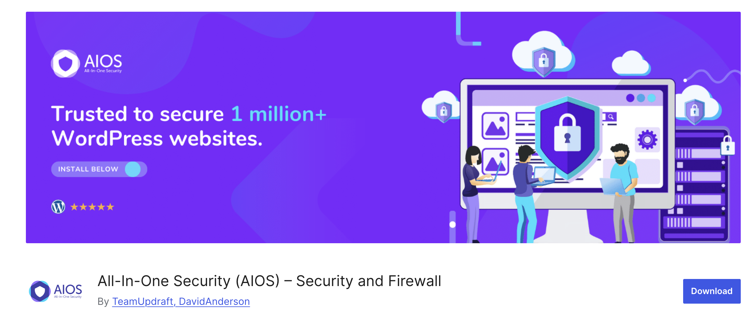 All-in-one security plugin listing