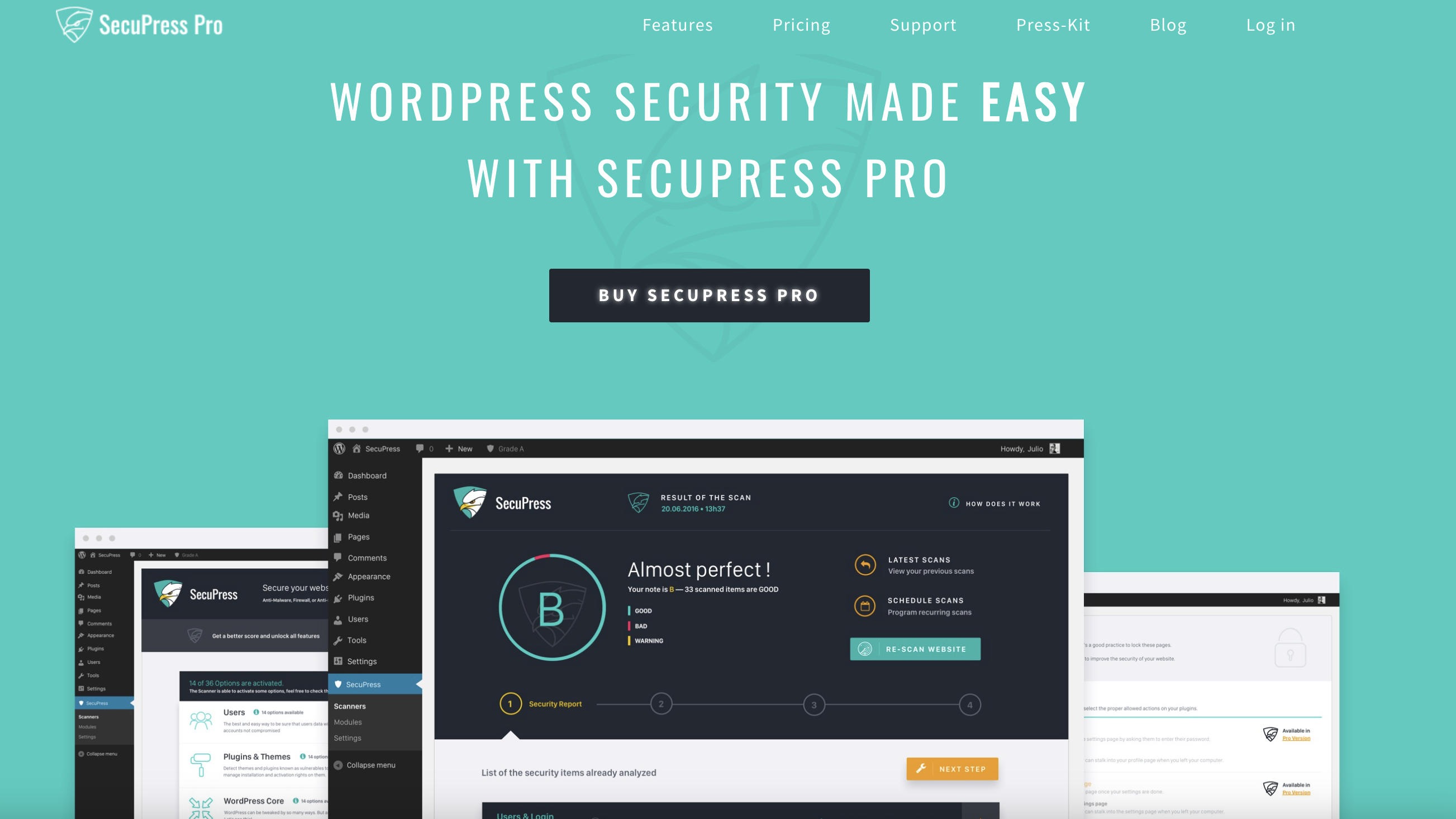 SecuPress homepage