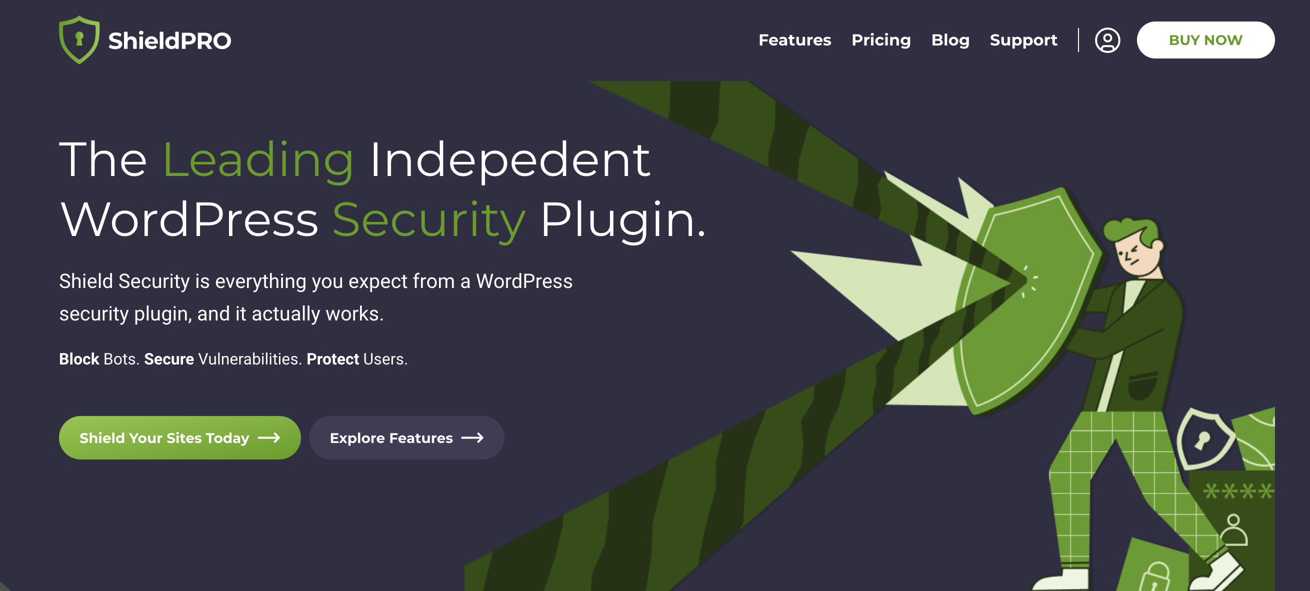 ShieldPRO security plugin homepage