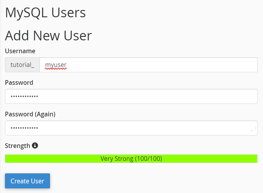 adding a new user