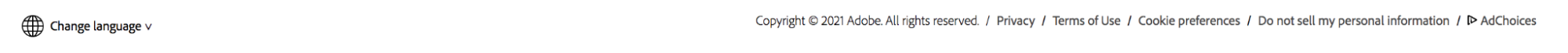 a very thin footer on the Adobe blog