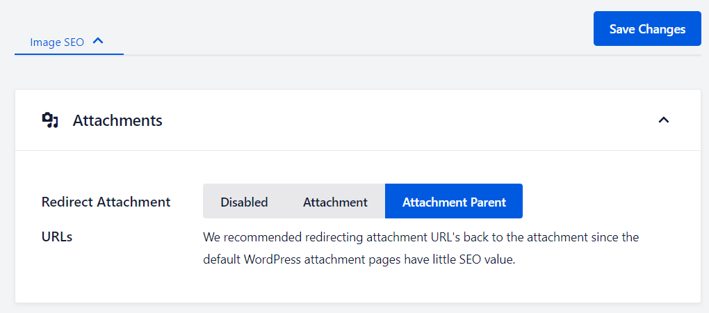 ajustes de URL de adjuntos en All in One SEO