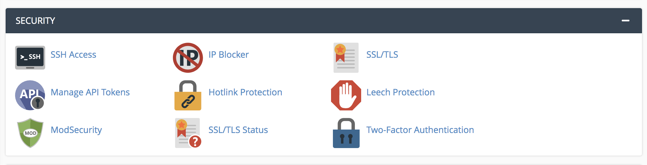 Opción SSL/TLS en cPanel