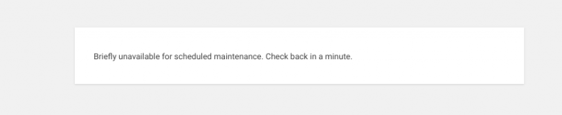 briefly unavailable for scheduled maintenance message