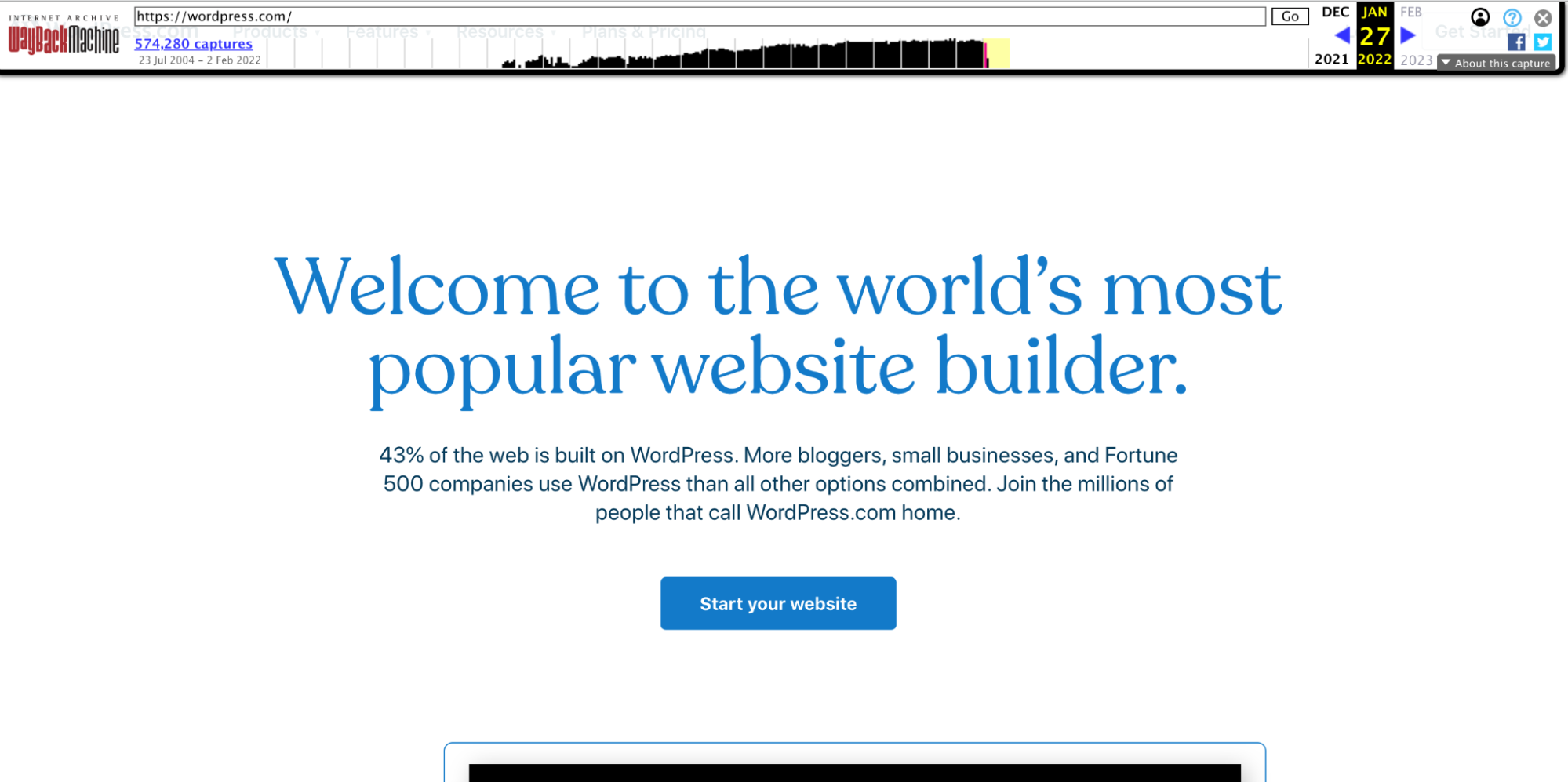 time options in the Internet Archive