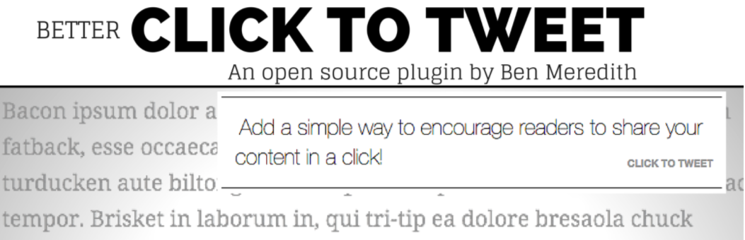 Better Click to Tweet plugin showing Tweets in content