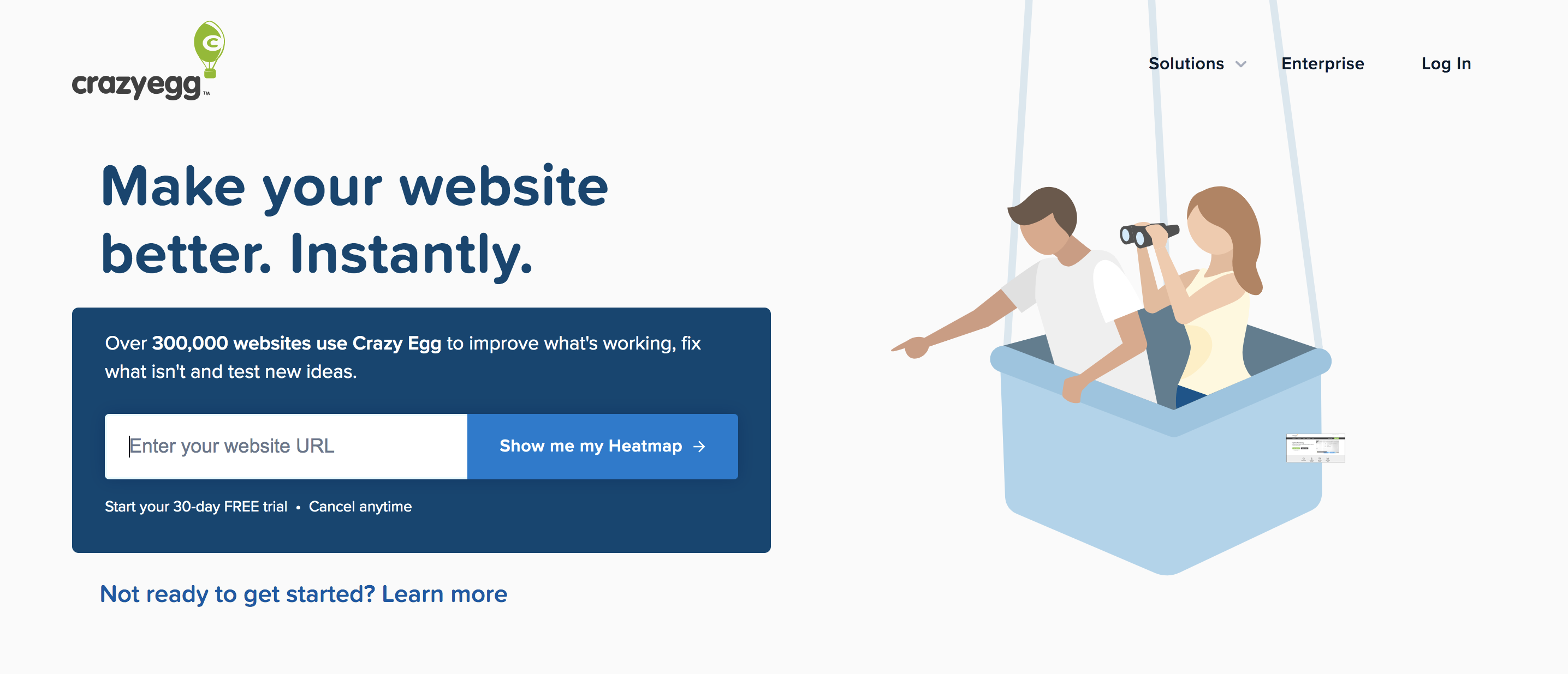 Crazyegg heatmap tests