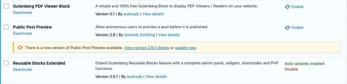 updating a WordPress plugin