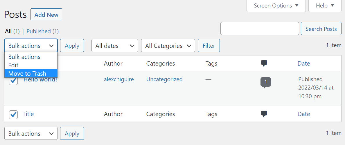 bulk editing WordPress posts