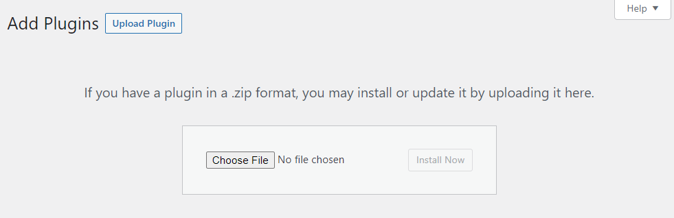adding a plugin ZIP file