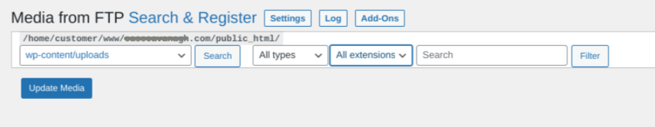 searching for files in /wp-content