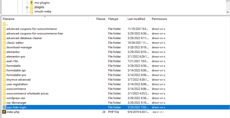 deactivating a plugin via FTP