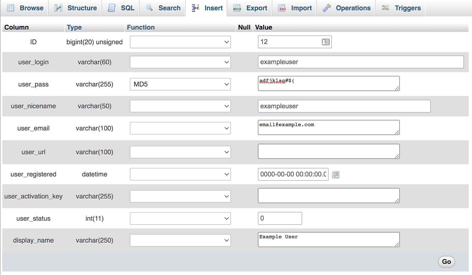 crear un nuevo usuario en phpmyadmin