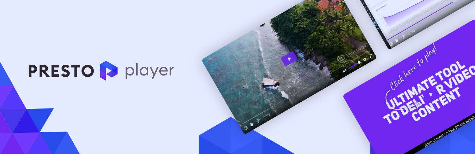 Bright, purple hero image for Presto Player