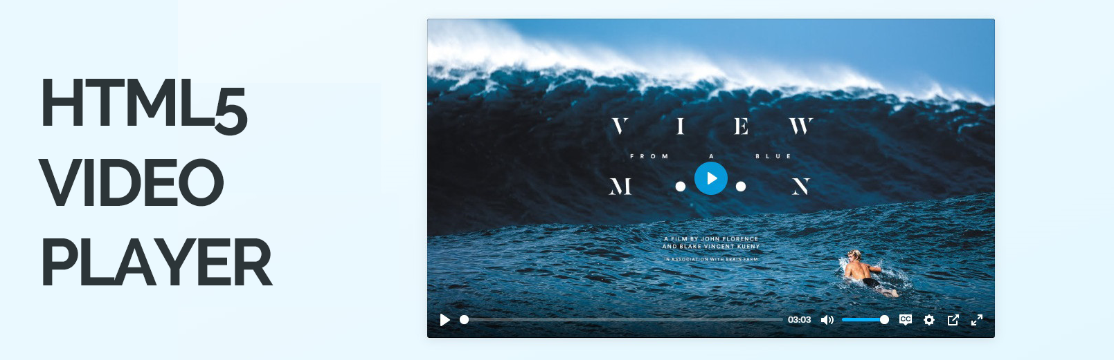 HTML5 video player hero image
