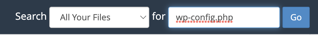 search form in cpanel