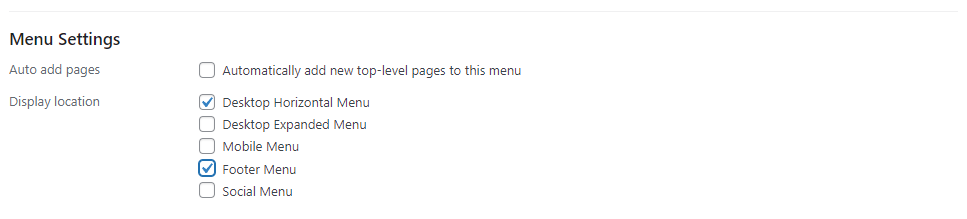 choosing menu display location