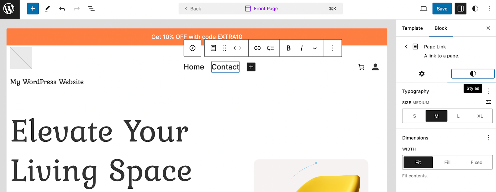 setting typography styles