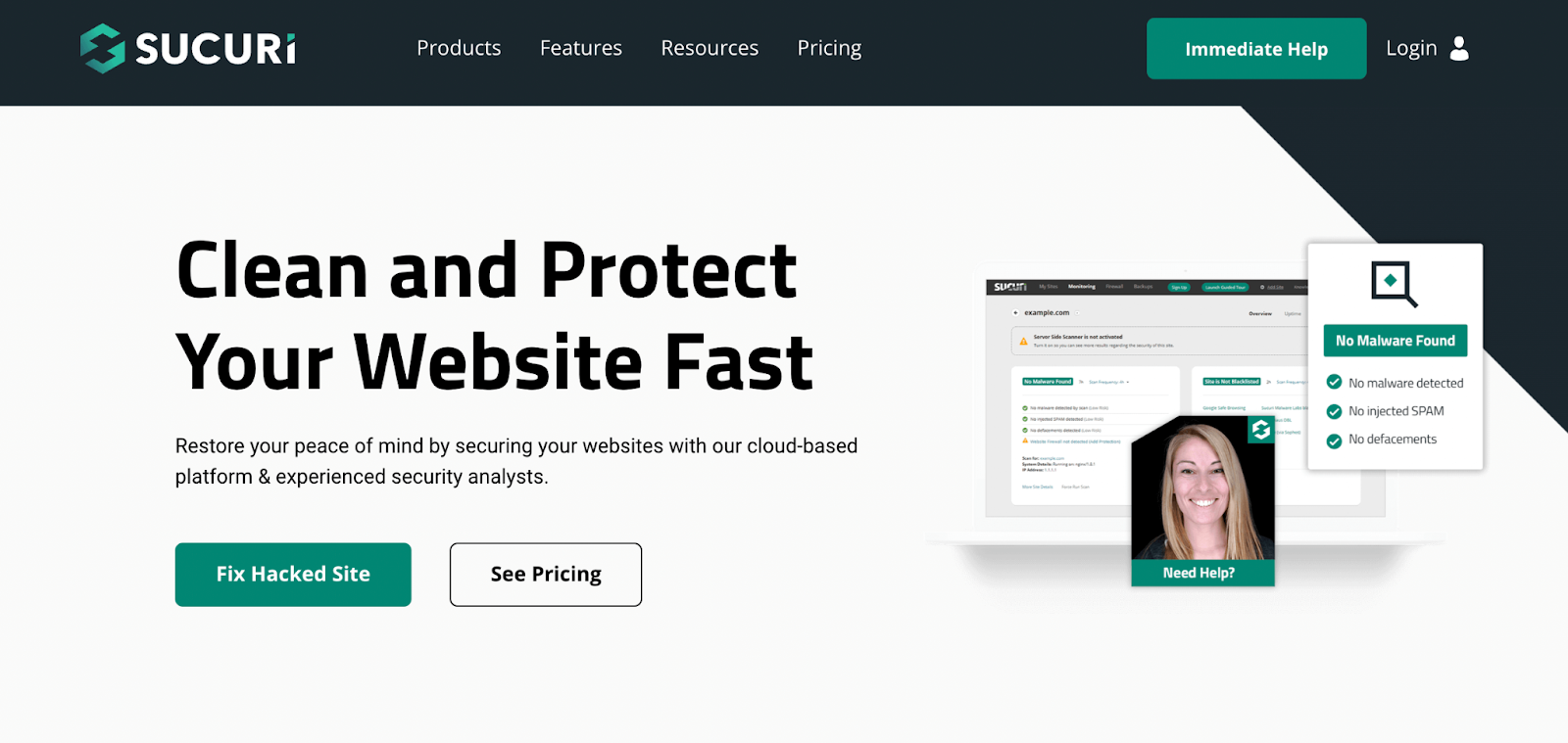 Sucuri homepage hero image