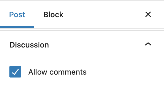 enabling comments on a specific post