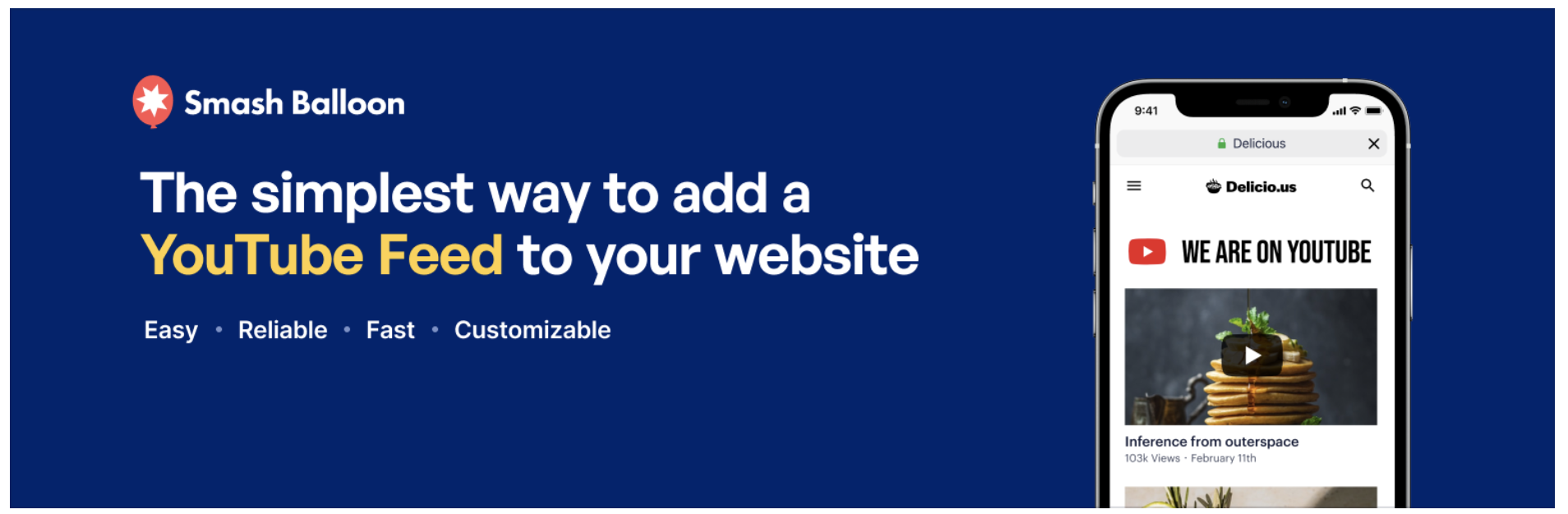 Smash Balloon hero image with tagline