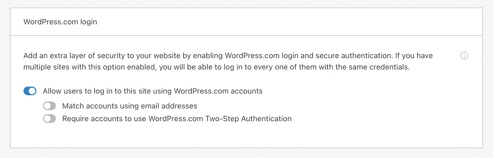 turning on two-factor authentication in WordPress