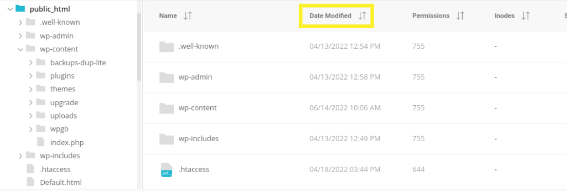 buscar archivos modificados recientemente