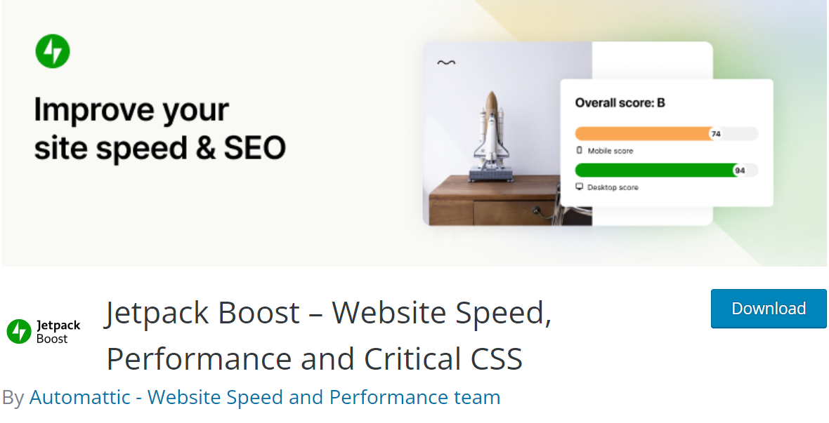 Jetpack Boost homepage